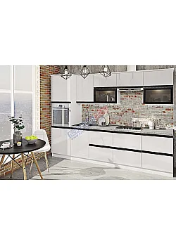 Готова кухня Комфорт Тренд 290см Білого кольору