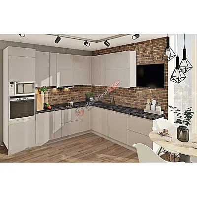 Готовая кухня Комфорт Эко 2.9 х 2.4м угловая Кашемир-0