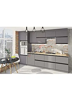 Готова кухня Комфорт Тренд 2900мм Темно-сірий