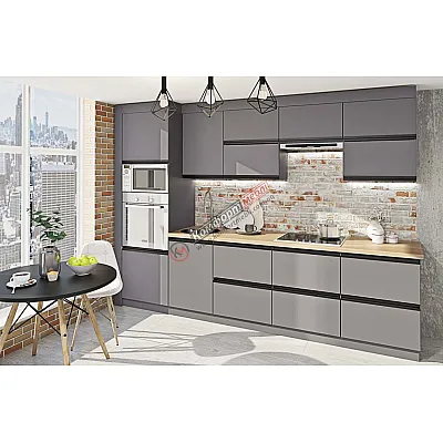 Готова кухня Комфорт Тренд 2900мм Темно-сірий-0