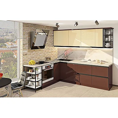 Готова кухня Комфорт Тренд 2.6 х 1.9м кутова Шоколад темний-0