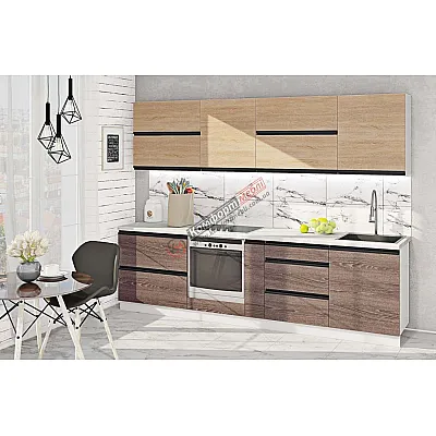 Готова кухня Комфорт Тренд 2.8 метра Дуб натуральний, Дуб трюфель-0