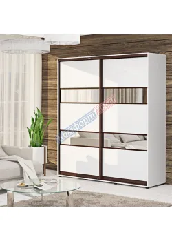 Шафа-купе 900 мм Комфорт "Модель 3" 2 х дверна білого кольору