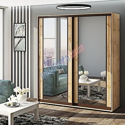 Шафа купе 150 см Комфорт "Модель 7" дводверна дуб аппалачі-0