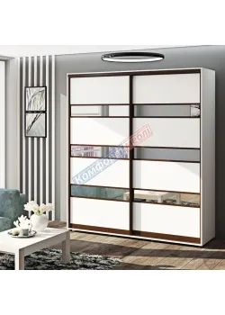 Шафа-купе 1,8 м Комфорт "Модель 4" двохдверна білого кольору