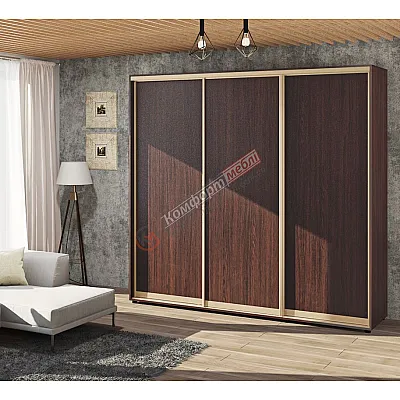 Шафа купе 2.2 м Комфорт "ДСП" трьохдверна дуб венге-0