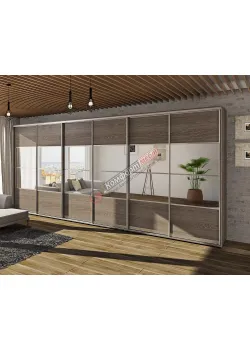 Шкаф-купе 4400 мм Комфорт "Модель 8" 6х дверный в цвете дуб трюфель