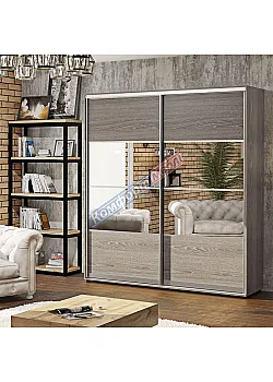 Шкаф купе 1,1 метра Комфорт "Модель 8" двухдверный дуб трюфель