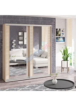 Шкаф-купе 1,4 метра Комфорт "Модель 7" двухдверный дуб натуральный