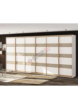 Шкаф-купе 5000 мм Комфорт "Модель 4" 6х дверный белый