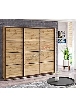 Шкаф купе 1.8 метра Комфорт "Из 4-х частей" трехдверный дуб аппалачи