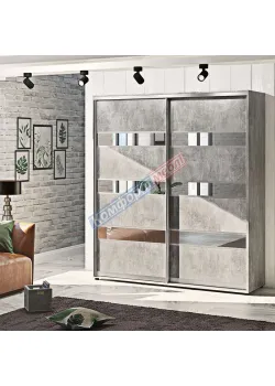 Шкаф-купе 1,2 метра Комфорт "Модель 4" двухдверный цвет бетон