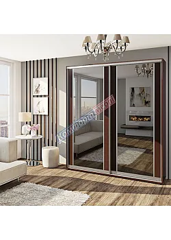 Шкаф купе 1.5 м Комфорт "Модель 7" двухдверный дуб венге
