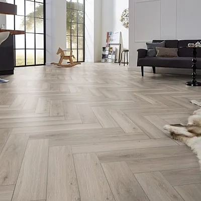 Ламінат Herringbone Сріблястий дуб | 3773-1