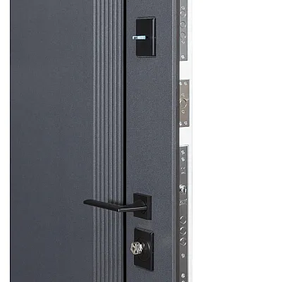 Вхідні Двері В-85 (квадро) 591 Антрацит/Біла шагрень Булат-4