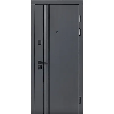 Вхідні Двері В-85 (квадро) 591 Антрацит/Біла шагрень Булат-1