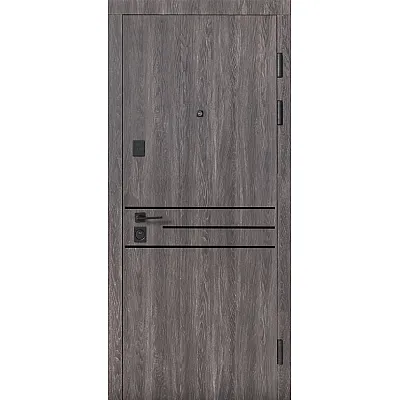 Вхідні Двері В-85 (квадро) 544 Дуб немо карбон/Дуб немо срібний Булат-1