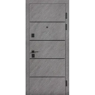 Вхідні Двері В-85 (квадро) 559/191 Зріз каменю/Білий матовий гладкий Булат-1