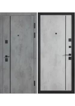Двери В-83 (квадро) 554 Оксид темный/Оксид светлый Булат
