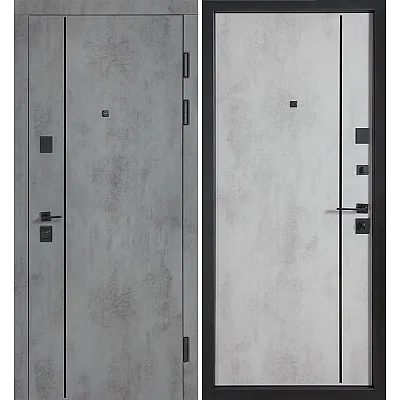 Вхідні Двері В-83 (квадро) 554 Оксид темний/Оксид світлий Булат-0