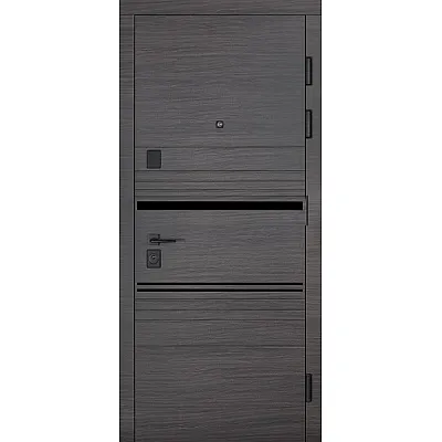 Входные Двери В-83 (квадро) 593/248 Венге горизонт серый/Белая шагрень Булат-1