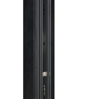 Вхідні Двері В-83 (квадро) 594/605 дзеркало Оксид чорний Весь декор/Біла шагрень Булат-9