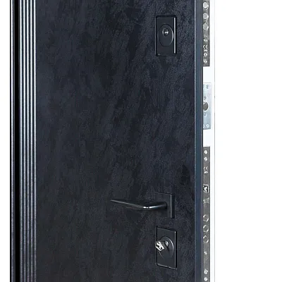 Вхідні Двері Тандем (квадро) 586/гладка Оксид чорний Весь декор/Білий матовий гладкий Булат-4