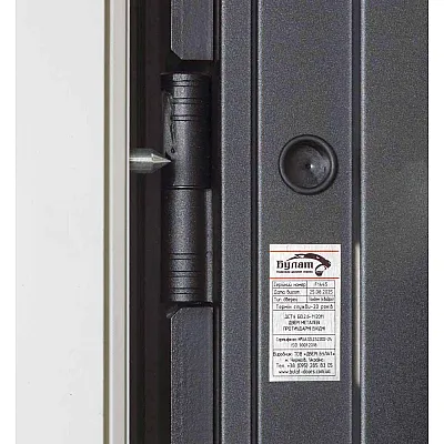 Вхідні Двері Тандем (квадро) 586/гладка Оксид чорний Весь декор/Білий матовий гладкий Булат-7