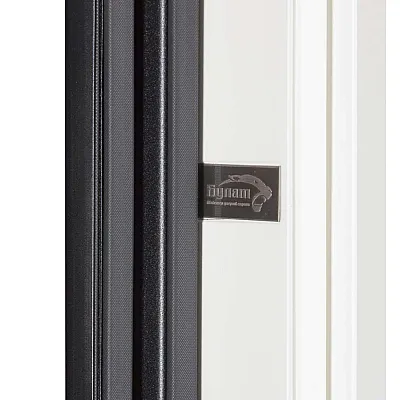 Вхідні Двері Тандем (квадро) 586/гладка Оксид чорний Весь декор/Білий матовий гладкий Булат-8