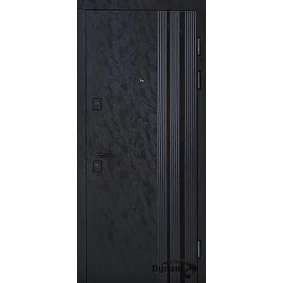 Вхідні Двері Тандем (квадро) 586/гладка Оксид чорний Весь декор/Білий матовий гладкий Булат-1