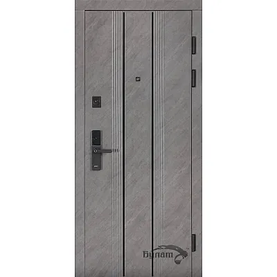 Вхідні Двері ТЕРМО ЕЛЕКТРО (квадро) Kale 590/гладка Зріз каменю/Білий матовий гладкий Булат-1