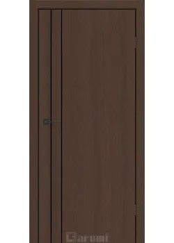 Двері Plato Line PTL-05 дуб каріні молдинг і торці алюміній чорний Darumi