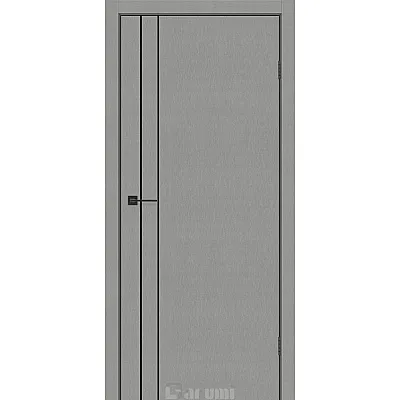 Міжкімнатні Двері Plato Line PTL-05 металевий грей молдинг і торці алюміній чорний Darumi Ламінатин-0