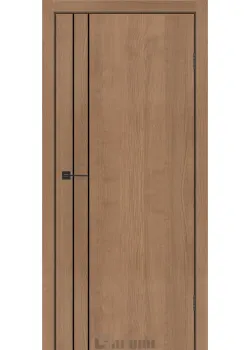 Двері Plato Line PTL-05 горіх кендал молдинг і торці алюміній чорний Darumi