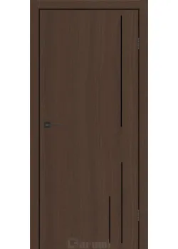 Двері Plato Line PTL-06 дуб каріні молдинг і торці алюміній чорний Darumi