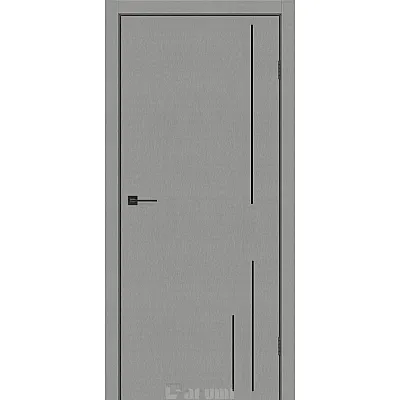 Міжкімнатні Двері Plato Line PTL-06 металевий грей молдинг і торці алюміній чорний Darumi Ламінатин-0