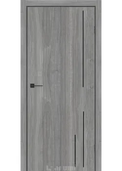Двері Plato Line PTL-06 горіх грей рівер молдинг і торці алюміній чорний Darumi