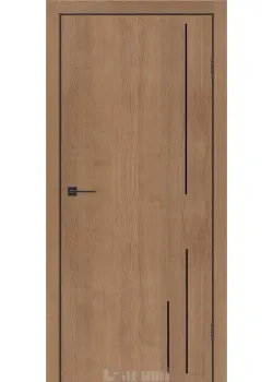 Двері Plato Line PTL-06 горіх кендал молдинг і торці алюміній чорний Darumi