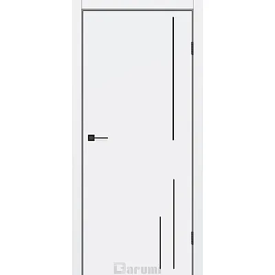 Міжкімнатні Двері Plato Line PTL-06 білий мат молдинг і торці алюміній чорний Darumi Ламінатин-0