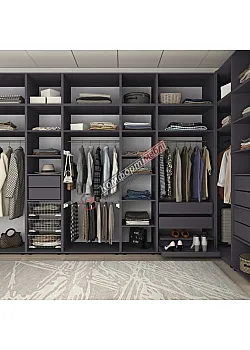 Угловая гардеробная Flex з ДСП Графит для одежды