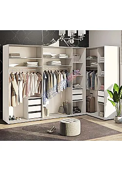 Гардеробная система Г-образная