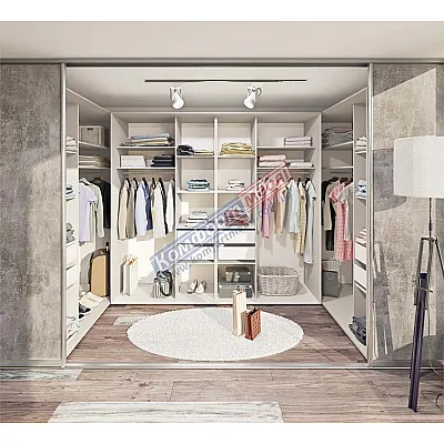 Гардеробная система П-образная-0