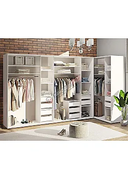 Гардеробная система 3,8х1,6м "Стандарт" угловая