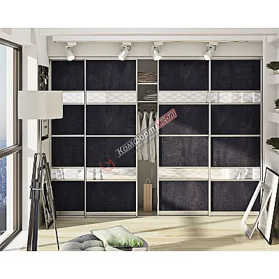 Встроенная раздвижная система 3м четырехдверная "Модель 5"-0