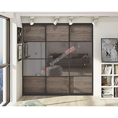 Встроенная раздвижная система 2,2м трехдверная "Модель 8"-0