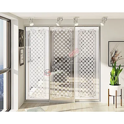 Встроенная раздвижная система 2,2м трехдверная "Зеркало"-0