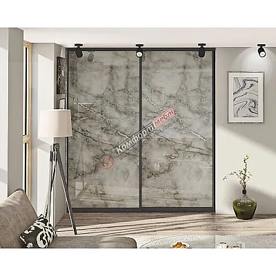 Встроенная раздвижная система 2м двухдверная "Стекло фотопечать"-0