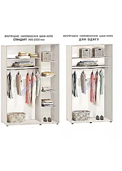 Гардеробная система 1200мм прямая