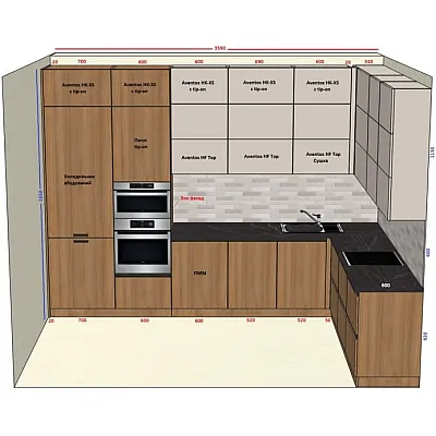 Мебель Вариант Кухни №340 19.01.2026-0