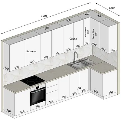 Мебель Вариант Кухни №342 19.01.2026-0